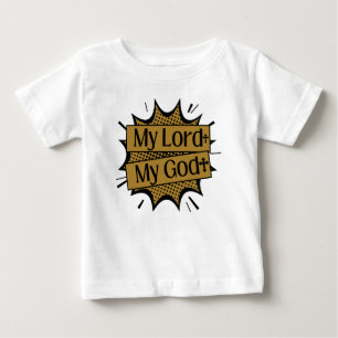 Camiseta Para Bebê Meu Senhor Meu Deus Cruz Bíblica