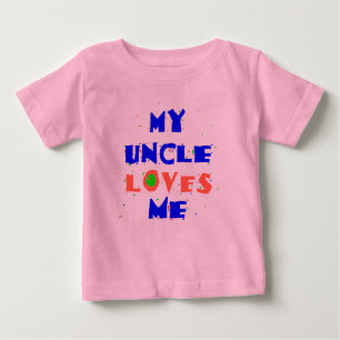 Camiseta Para Bebê Meu TIO ama-me