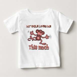 Camiseta Para Bebê Meu tio ama-me este muito