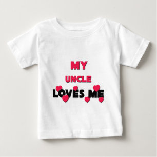 Camiseta Para Bebê Meu tio Amor Me