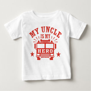 Camiseta Para Bebê Meu Tio É Meu Herói