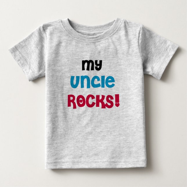 Camiseta Para Bebê Meu tio Rocha (Frente)