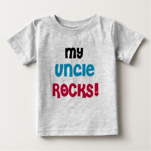 Camiseta Para Bebê Meu tio Rocha