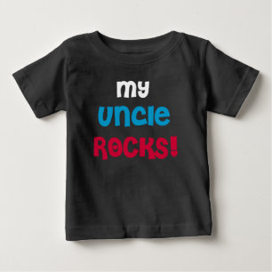 Camiseta Para Bebê Meu tio Rocha