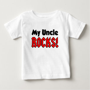 Camiseta Para Bebê Meu tio Rocks