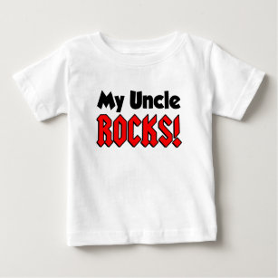 Camiseta Para Bebê Meu tio Rocks