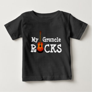 Camiseta Para Bebê "Meu tio Rocks!" Baby T-Shirt