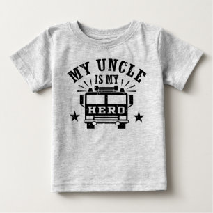 Camiseta Para Bebê Meu tio Ser Meu Herói