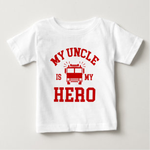 Camiseta Para Bebê Meu tio Ser Meu Herói