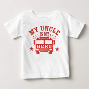 Camiseta Para Bebê Meu tio Ser Meu Herói