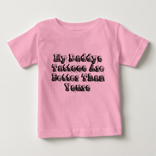 Camiseta Para Bebê Meus Amigos Tatuam Melhor Que O Seu (Frente)