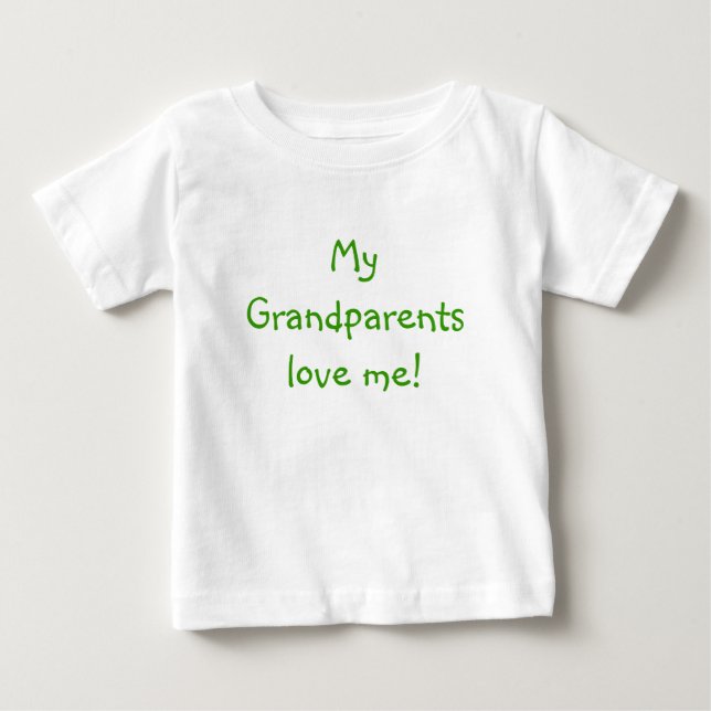 Camiseta Para Bebê Meus avós me amam! (Frente)