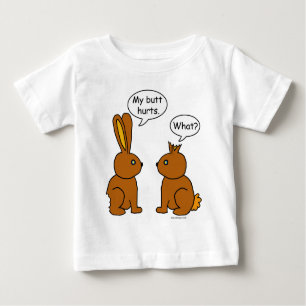 Camiseta Para Bebê Meus danos do bumbum! - Que?