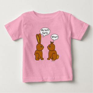 Camiseta Para Bebê Meus danos do bumbum! - Que?