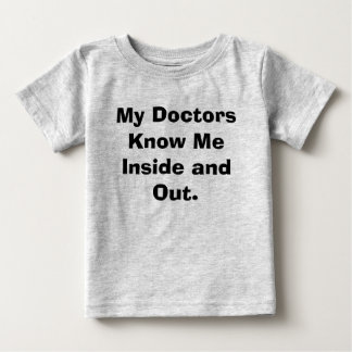 Camiseta Para Bebê Meus doutores Saber Me Dentro e para fora