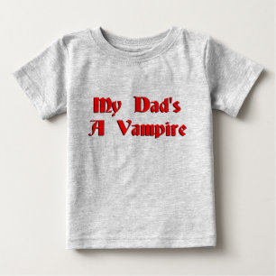Camiseta Para Bebê Meus pais um vampiro