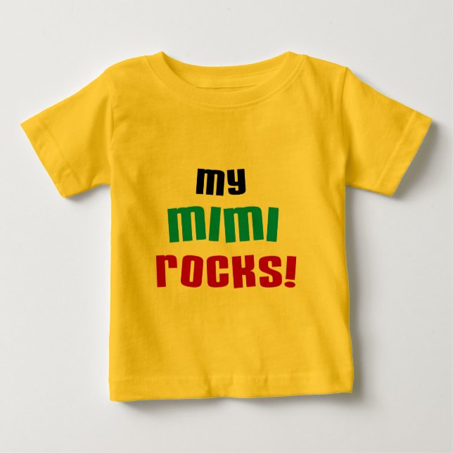 Camiseta Para Bebê Meus t-shirt e presentes das rochas Mimi (Frente)