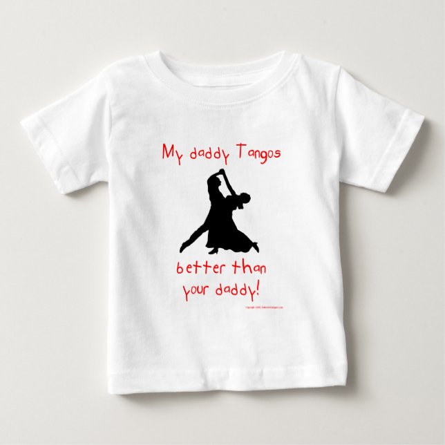 Camiseta Para Bebê Meus tangos do pai (Frente)