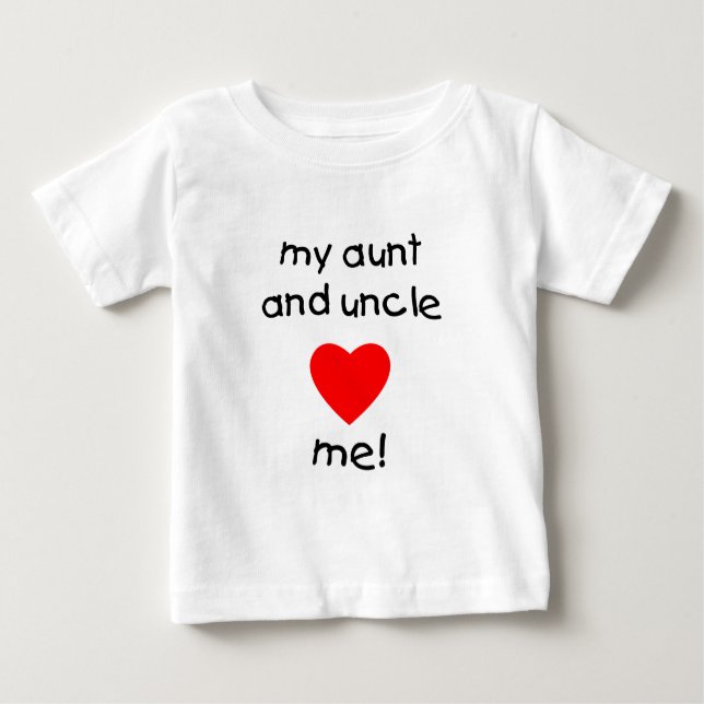 Camiseta Para Bebê Meus tia & tio amam-me (Frente)