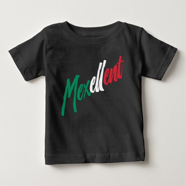 Camiseta Para Bebê Mexellent - México e orgulho mexicano (Frente)