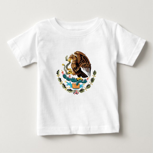 Camiseta Para Bebê Mexican coat of arms T-shirt (Frente)