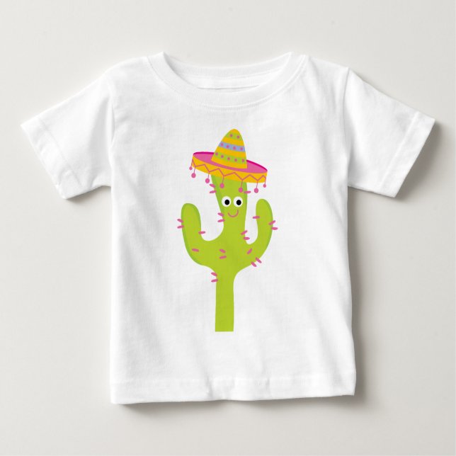 Camiseta Para Bebê Mexicano bonito do cacto (Frente)