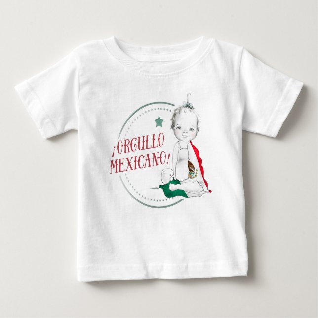 Camiseta Para Bebê Mexicano Ruffle Shirt (Frente)