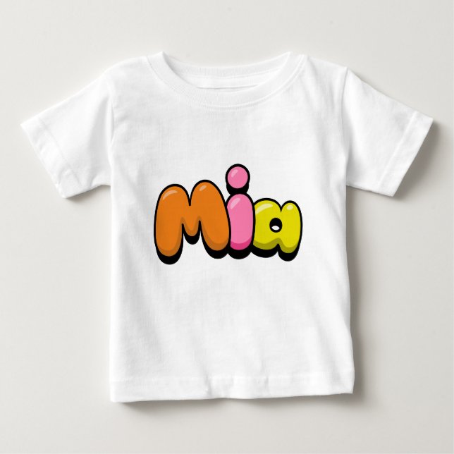 Camiseta Para Bebê Mia (Frente)