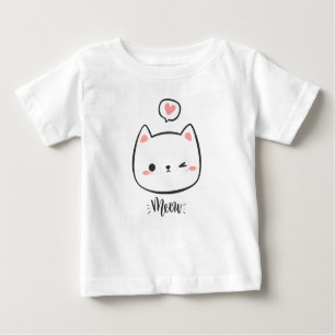 Camiseta Para Bebê Miau