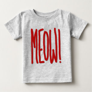 Camiseta Para Bebê Miau!