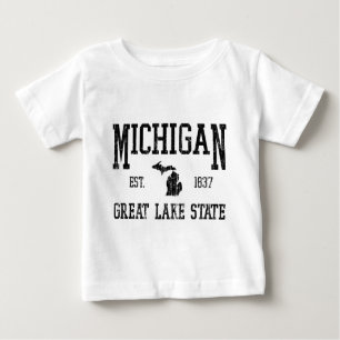 Camiseta Para Bebê Michigan