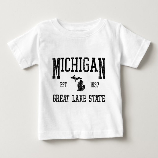 Camiseta Para Bebê Michigan (Frente)