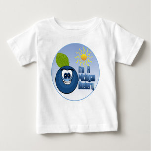 Camiseta Para Bebê Michigan Blueberry