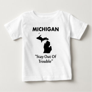 Camiseta Para Bebê Michigan - Fique Fora de Problemas