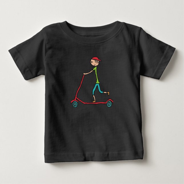 Camiseta Para Bebê Micro patinete (Frente)