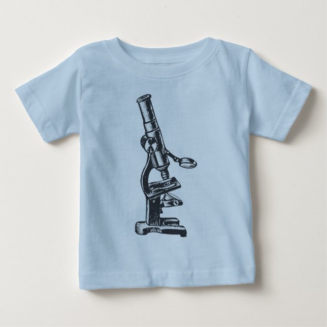 Camiseta Para Bebê Microscópio (Frente)