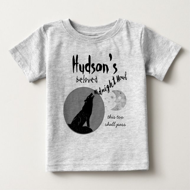 Camiseta Para Bebê Midnight Howl personalizado, isto também passará (Frente)