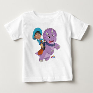 Camiseta Para Bebê Miguel e Tango Dino Ranch