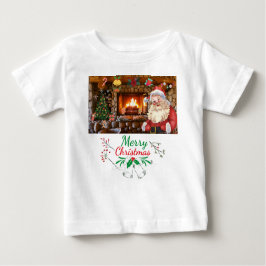 Camiseta Para Bebê Mikitiez classicwhitechristmas light jollyholly