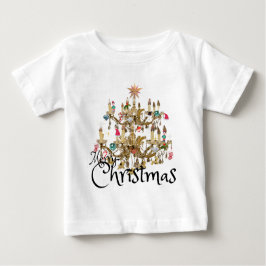 Camiseta Para Bebê Mikitiez classicwhitechristmas light jollyholly