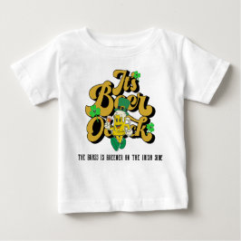 Camiseta Para Bebê Mikitiez green sortuda, cerveja do Dia de São Patr