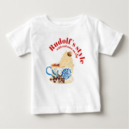 Camiseta Para Bebê Mikitiez rudolf rudolf cereja de natal