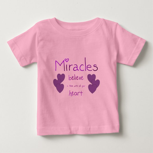 Camiseta Para Bebê Milagre (Frente)