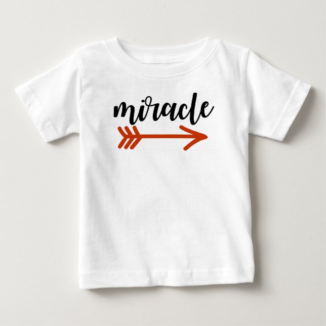 Camiseta Para Bebê Milagre com Seta (Frente)