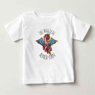 Camiseta Para Bebê Milho Alpaca mágico