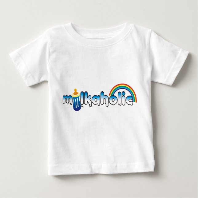 Camiseta Para Bebê milkaholic (Frente)