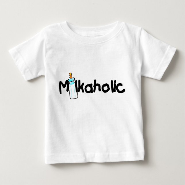 Camiseta Para Bebê Milkaholic Baby T-Shirt (Frente)