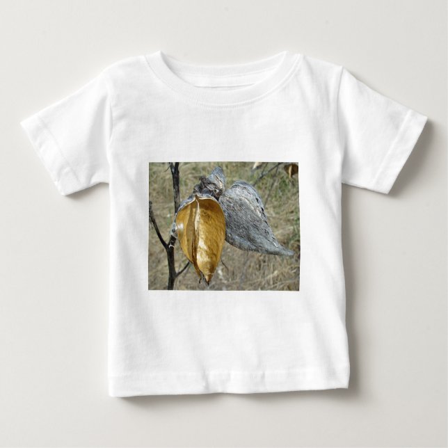 Camiseta Para Bebê Milkweed Pods (Frente)
