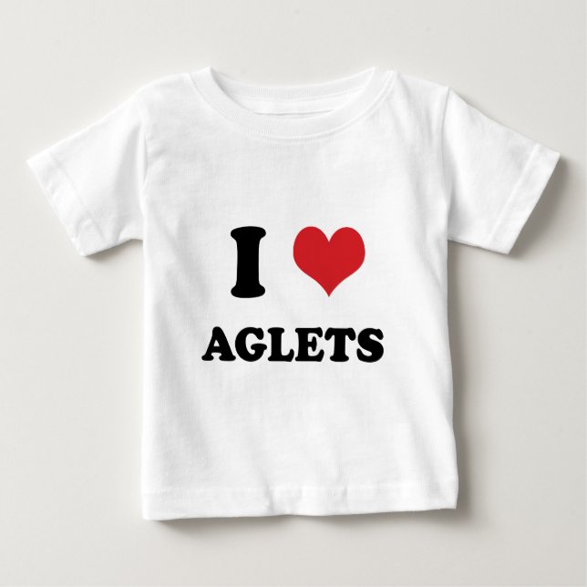 Camiseta Para Bebê Mim Aglets (do coração) (Frente)