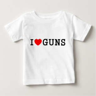 Camiseta Para Bebê Mim armas do coração